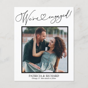 Cute We're Engaged Engagement Announcement Photo
