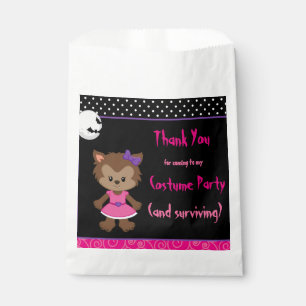 Cute Werewolf Girl Halloween Party Favour Bag