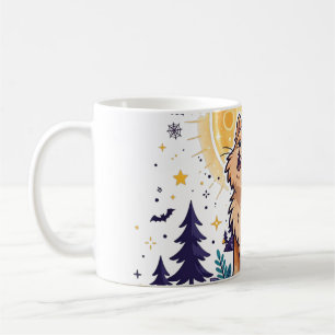 Cute Werewolf Howling Full Moon Halloween Art Coffee Mug