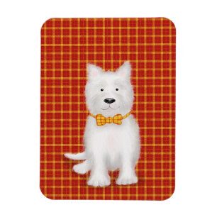 Cute West Highland terrier fridge magnet