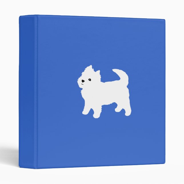 Cute West Highland Terrier White Puppy Binder (Front/Spine)