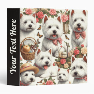 Cute West Highland White Terrier Seamless Binder