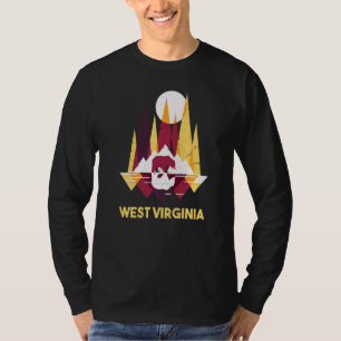Cute West Virginia Allegheny Mountains Bear Wv Ret T-Shirt