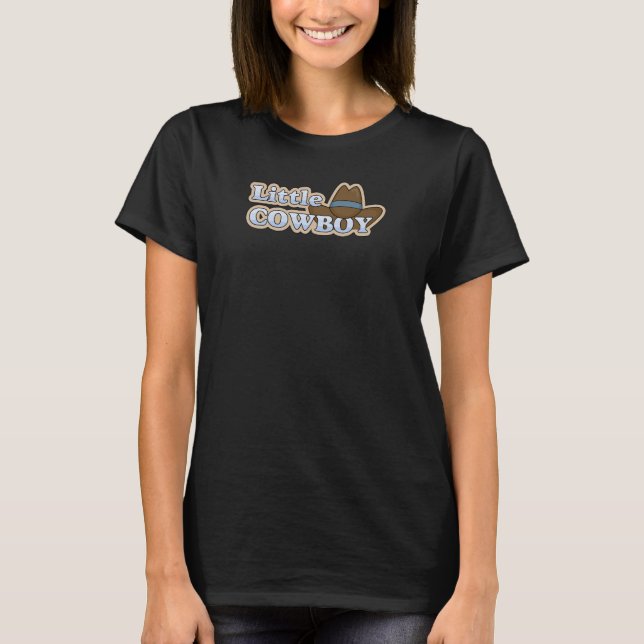 Cute Western Baby Boy Pregnant Cowgirl Mom-to-be T-Shirt (Front)