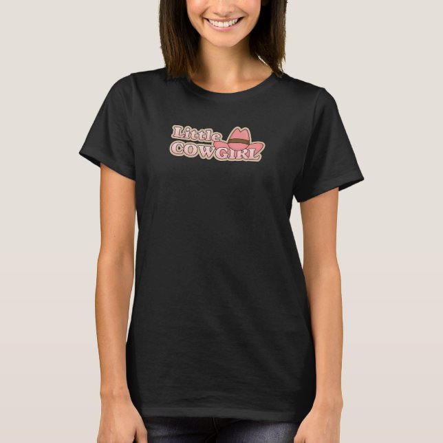 Cute Western Baby Girl Pregnant Cowgirl Maternity T-Shirt (Front)