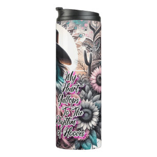 Cute Western Cowgirl Thermal Tumbler