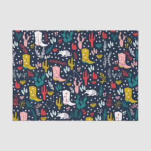 Cute Western Cowgirl Tissue Paper