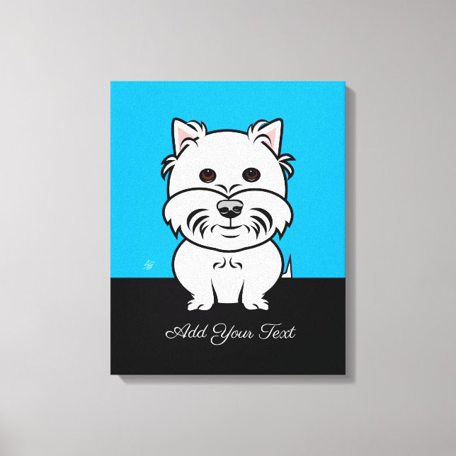 Cute Westie Dog Canvas Print (Front)