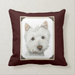 Cute Westie Dog MoJo Pillow<br><div class="desc">for Westie lovers!</div>