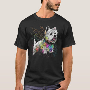 Cute Westie Dog on West Highland White Terrier  1 T-Shirt