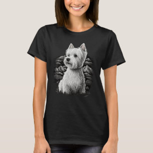 Cute Westie Dog on West Highland White Terrier Lov T-Shirt