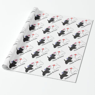 Cute Westie Dogs Art Wrapping Paper