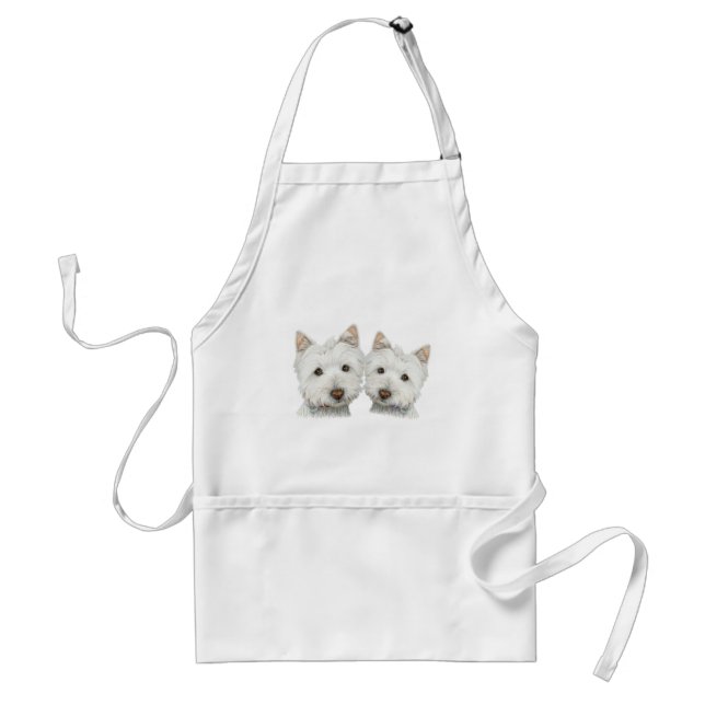 Cute Westie Dogs Standard Apron (Front)