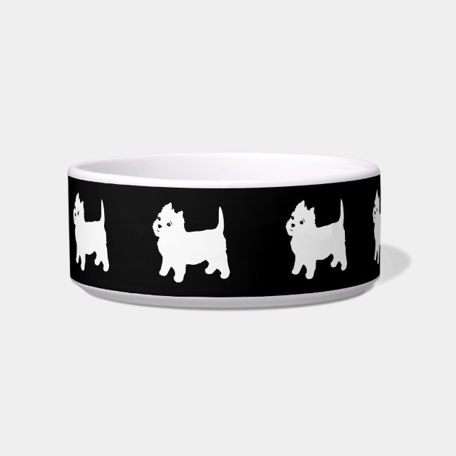 Cute Westie - West Highland White Terrier Bowl (Left)