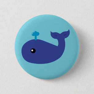 Cute Whale 2 Inch Round Button