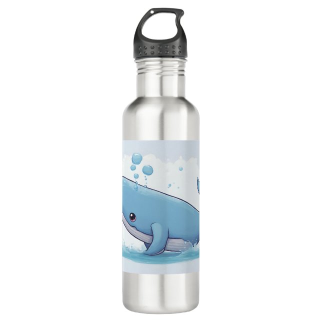 Cute Whale 710 Ml Water Bottle (Front)