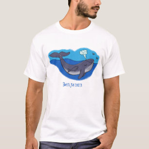 Cute whale and calf whimsical cartoon T-Shirt