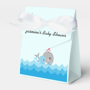 Cute Whale Boy Baby Shower Favor Box