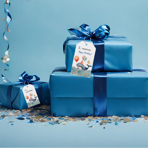 Cute Whale Boys Birthday Gift Tags