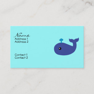 Cute Whale Business Cards