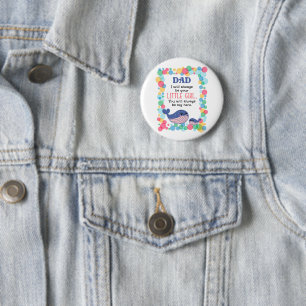 Cute Whale Dad I Will Always Be Your Little Girl 2 Inch Round Button