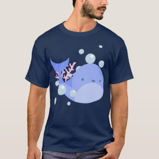 Cute whale in the sea design T-Shirt