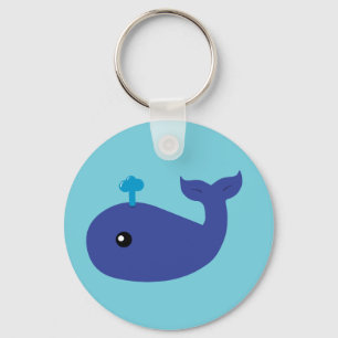 Cute Whale Keychain