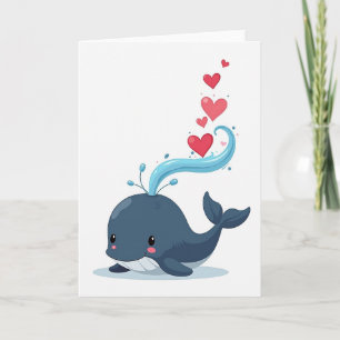 Cute Whale Love Stream Card
