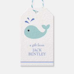 Cute Whale Personalized Gift Tags