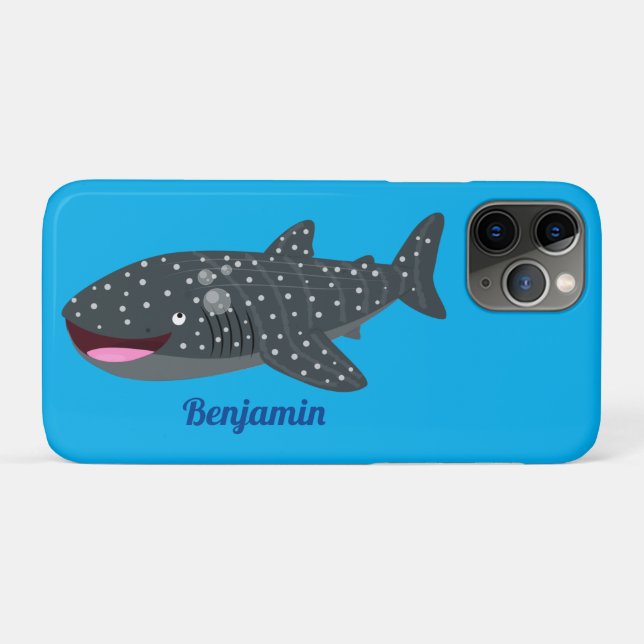 Cute whale shark happy cartoon illustration Case-Mate iPhone case (Back (Horizontal))