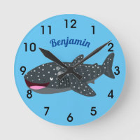 Cute whale shark happy cartoon illustration