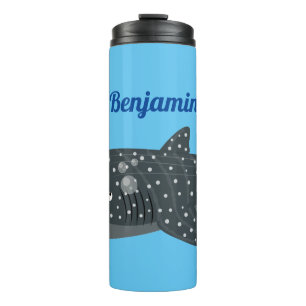 Cute whale shark happy cartoon illustration thermal tumbler