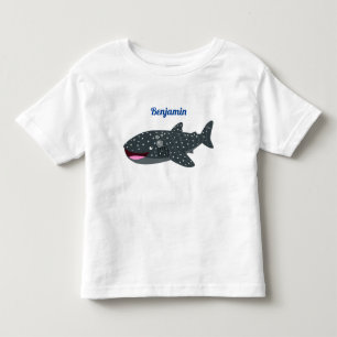 Cute whale shark happy cartoon illustration toddler t-shirt