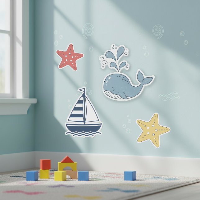 Cute Whale, Starfish & Sailboat ID1251 (Creator Uploaded)