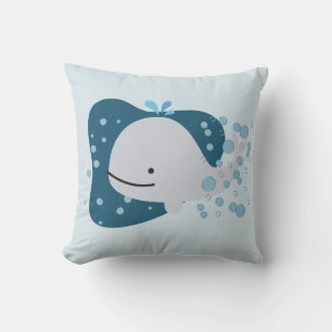 Cute Whale! Throw Pillow