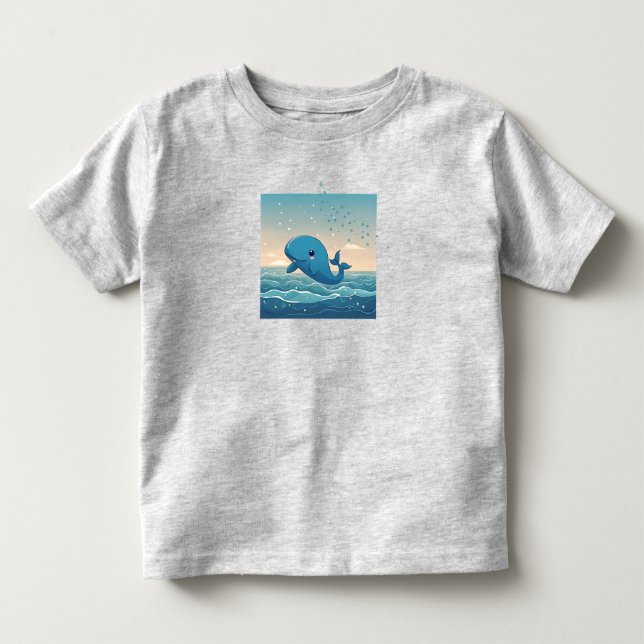 Cute Whale Toddler T-shirt (Front)