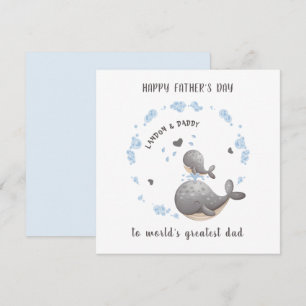 Cute Whales Boy Father's day Card