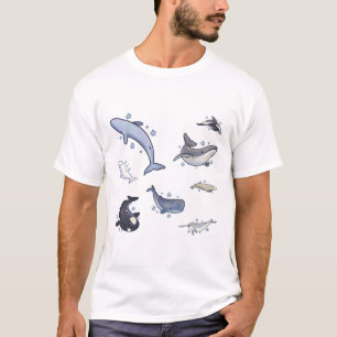 Cute whales Delight � Cute Animal Art T-Shirt