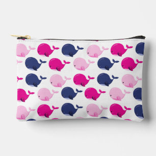 Cute Whales, Pattern Of Whales, Sea Animals Accessory Pouch
