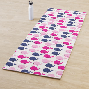 Cute Whales, Pattern Of Whales, Sea Animals Yoga Mat
