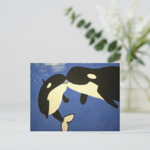 Cute Whales Postcard
