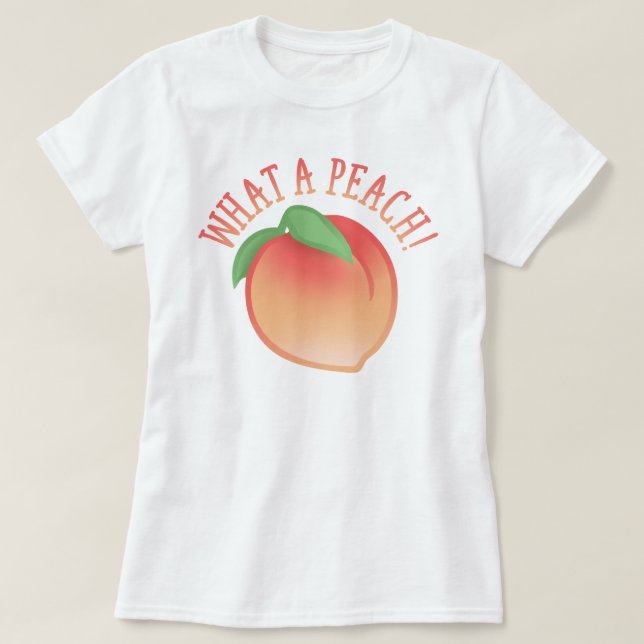 Cute What A Peach T-Shirt (Design Front)