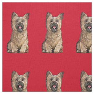 Cute Wheaten Cairn Terrier Fabric