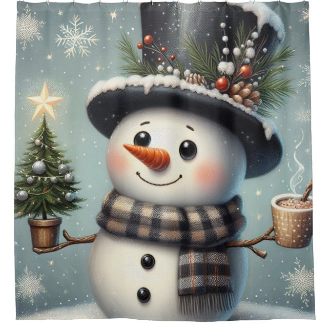 Cute whimiscal Christmas/winter snowman (Front)