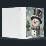 Cute whimiscal Christmas/winter snowman Binder<br><div class="desc">cute</div>