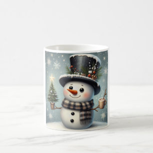Cute whimiscal Christmas/winter snowman Coffee Mug