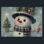 Cute whimiscal Christmas/winter snowman Cutting Board<br><div class="desc">cute</div>