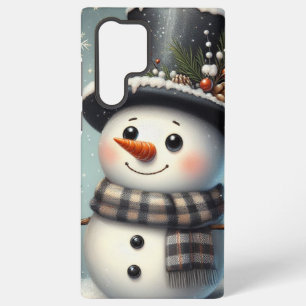 Cute whimiscal Christmas/winter snowman Samsung Galaxy Case
