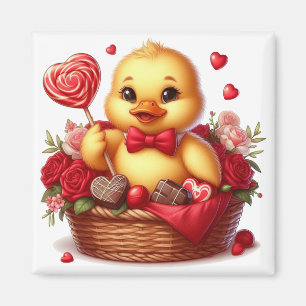 Cute/Whimisical Valentine's day duck Magnet