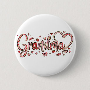 Cute, whimsical and warm Grandma 2 Inch Round Button